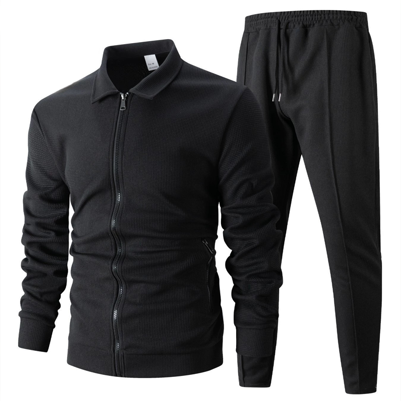 Snyggt 2-delat set med kavaj och joggingbyxor för herr