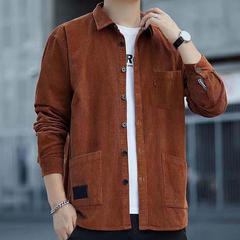 Långärmad topp för män i casual stil