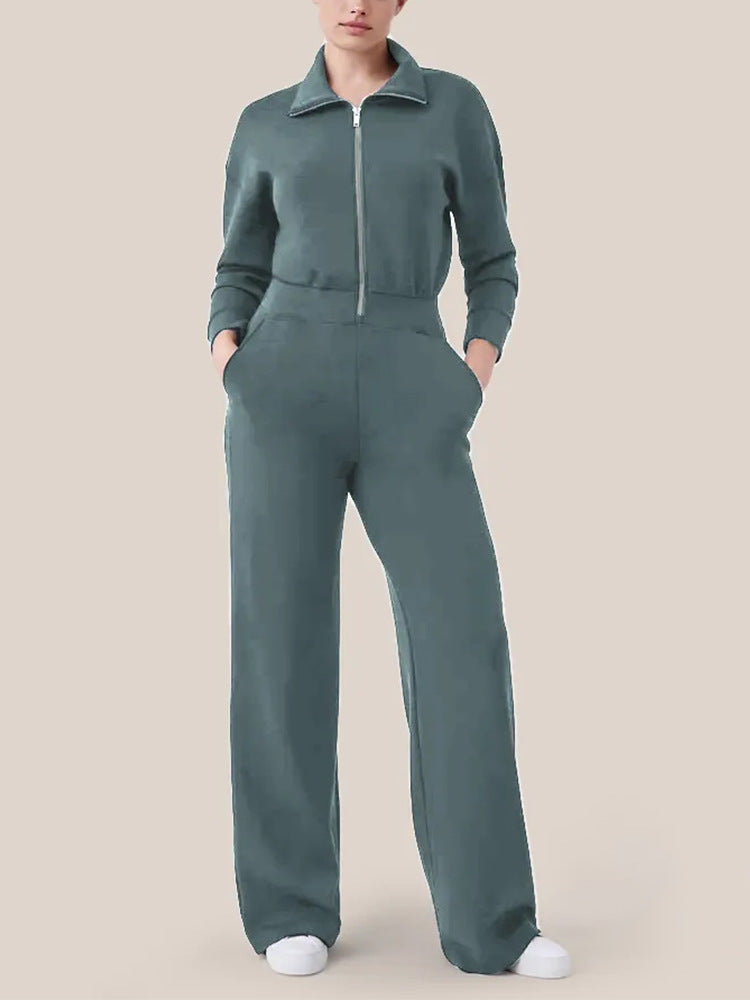 đ„TidsbegrĂ€nsat erbjudande â LĂ„ngĂ€rmad jumpsuit med vida ben