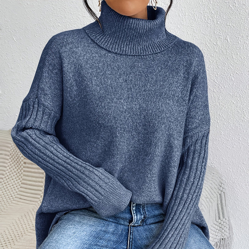 Damkläder Enfärgad turtleneck-tröja