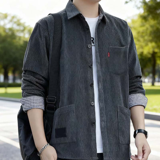 Långärmad topp för män i casual stil